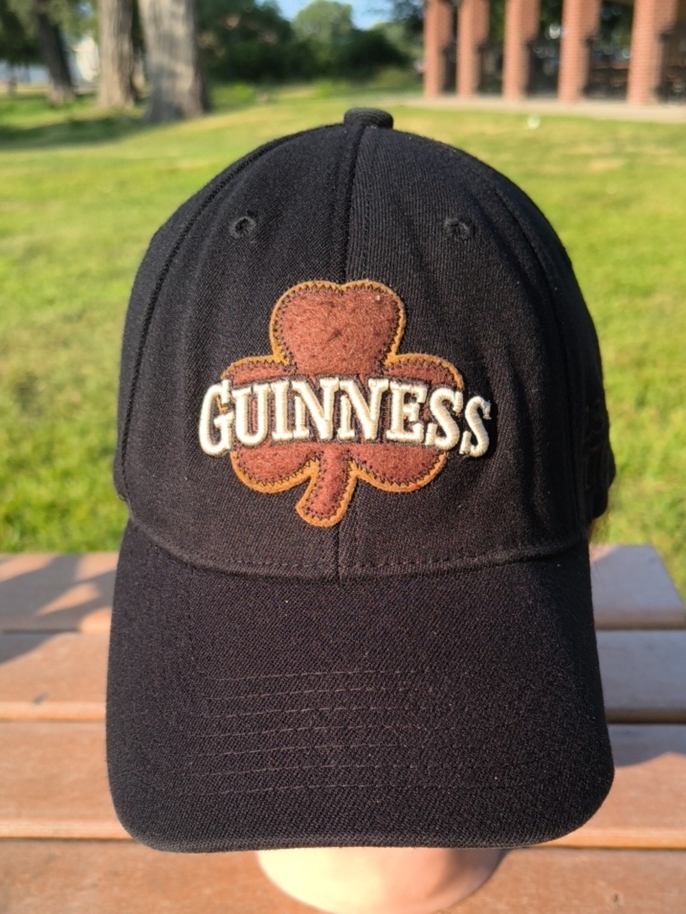 Official Guinness Beer Black w/ Brown Shamrock Clover Hat Est. 1759 Wool blend